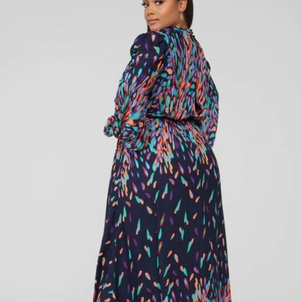 Navy Wings Of A Feather Maxi Dress - Fashion Nova - Picture 4 of 4